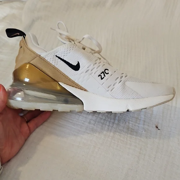 Nike Air Max 270 Cream Sneakers - Picture 3 of 6